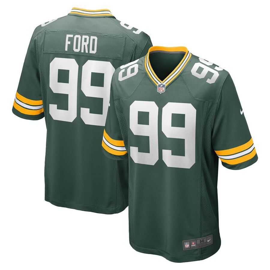 Men Green Bay Packers 99 Jonathan Ford Nike Green Game Player NFL Jersey